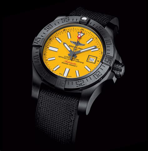 breitling avenger ii seawolf blacksteel yellow|breitling avenger ii seawolf review.